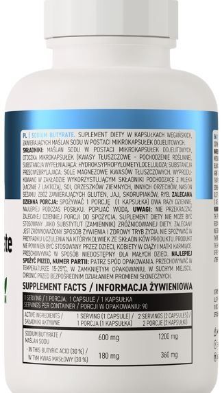 SODIUM BUTYRATE 90 CAPS - OSTROVIT