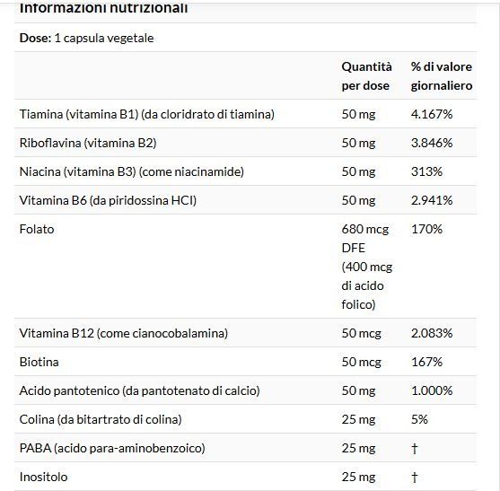 VITAMINA B-50 100 VEGAN CPS - NOW