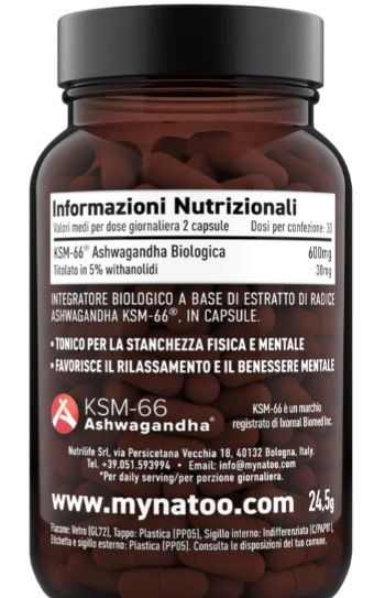 ASHWAGANDHA 60CPS - NATOO