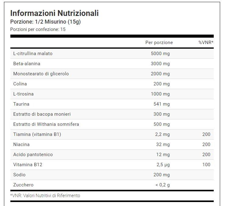 PUMP PRE WORKOUT 225 GR - NUTREND