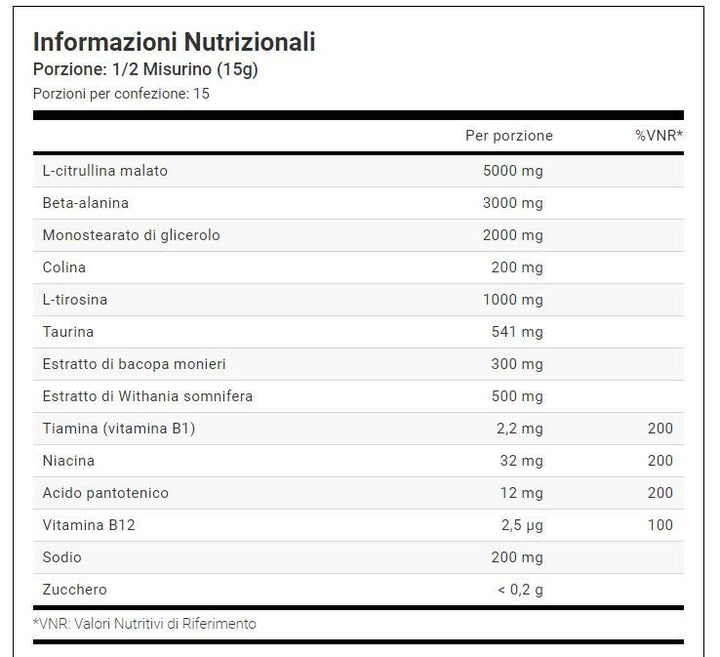 PUMP PRE WORKOUT 225 GR - NUTREND