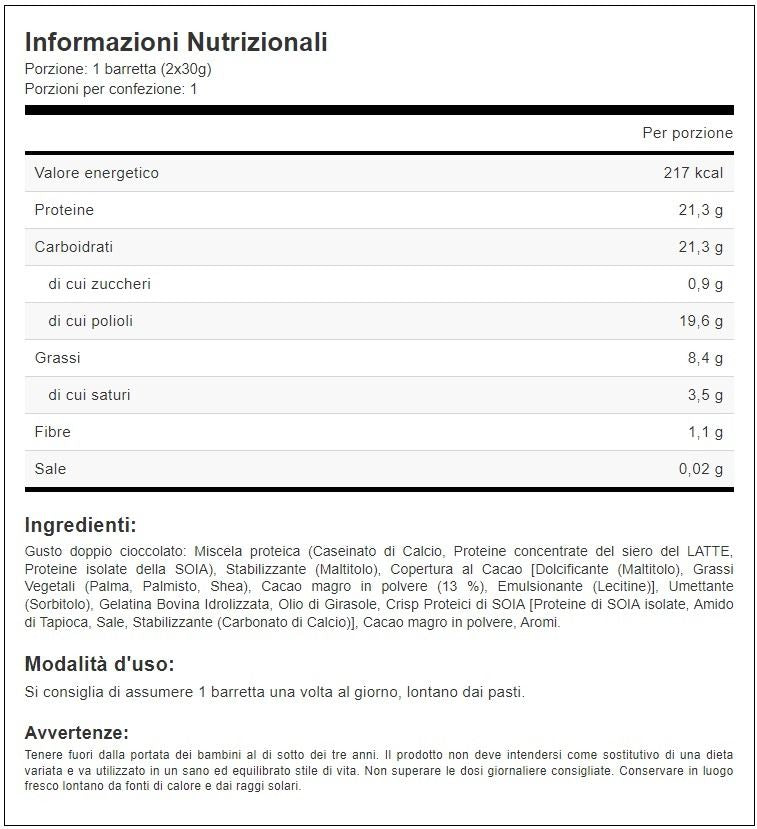 2 BAR PROTEIN BAR CRUNCHY - NET INTEGRATORI