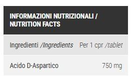 ACIDO D-ASPARTICO 90CPR - PRONUTRITION