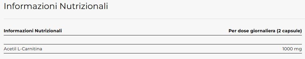 ACETYL CARNITINE 1000MG 120 CPS - YAMAMOTO