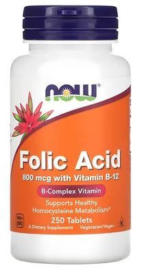 ACIDO FOLICO 800MCG  250 TABS - NOW