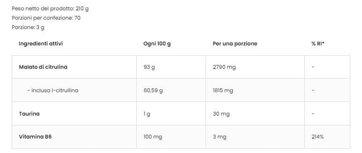 CITRULLINA + TAURINA 400 GR - OSTROVIT