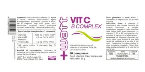 VIT C B COMPLEX 60CPR - +WATT