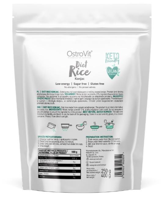 RISO DI KONJAC 400 GR - OSTROVIT