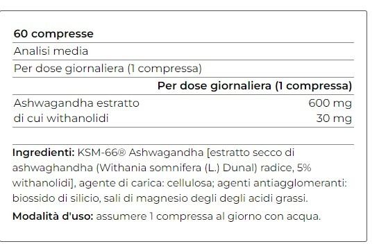 ASHWAGANDHA KSM-66® 60 CPS - YAMAMOTO NUTRITION