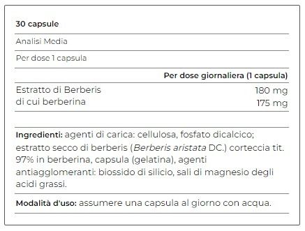 BERBERINA 30 CPS - YAMAMOTO NUTRITION