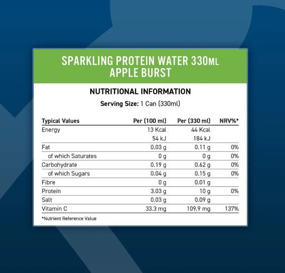 SPARKLING PROTEIN WATER 330 ML - APPLIED NUTRITION