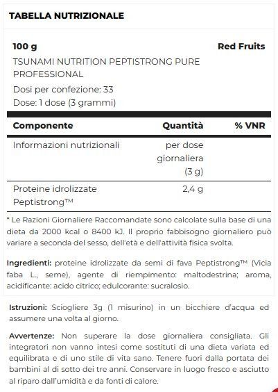 PEPTISTRONG PURE PROFESSIONAL 100GR - TSUNAMI