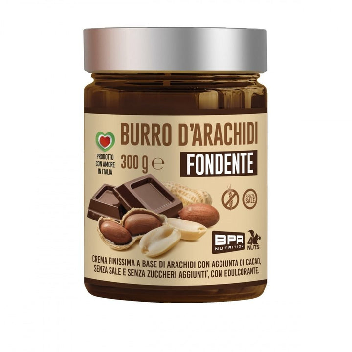 BURRO D'ARACHIDI FONDENTE 300 GR - BPR NUTRITION