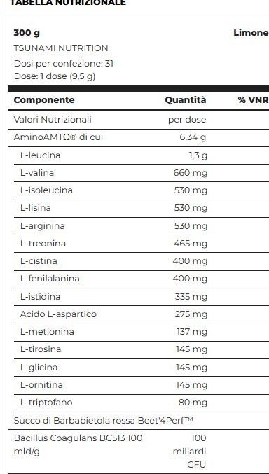 ESSENZIALI AMINO PURE 300 GR - TSUNAMI