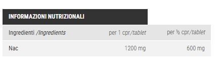 NAC 1200 MG 60 CPR - PRO NUTRITION
