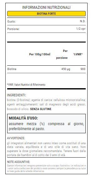 BIOTINA FORTE 60 CPR - WHY NATURE