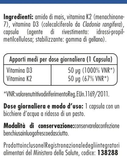 ADVANCE CARE - VEGETAL D3 + K2 50 CPS -  +WATT