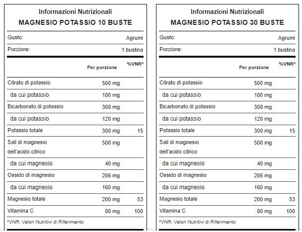 MAGNESIO E POTASSIO 30 BUSTINE - WHY SPORT