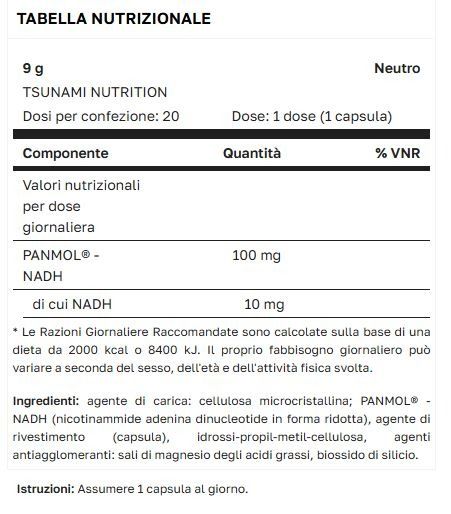 NADH PURE PROFESSIONAL 20CPS - TSUNAMI