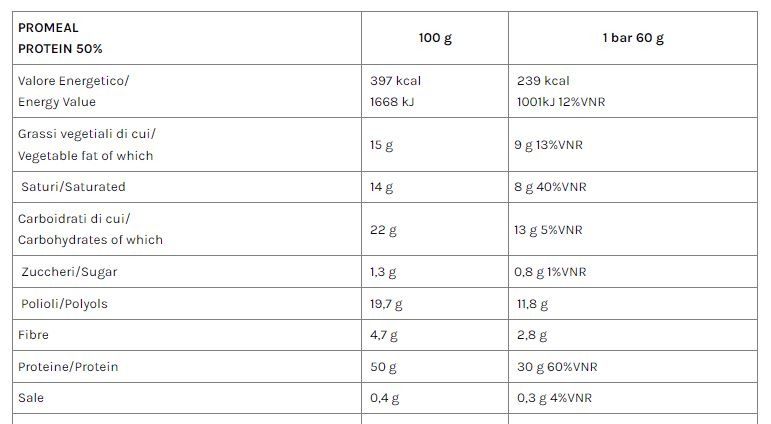 PROMEAL PROTEIN 50% 60 GR  - VOLCHEM