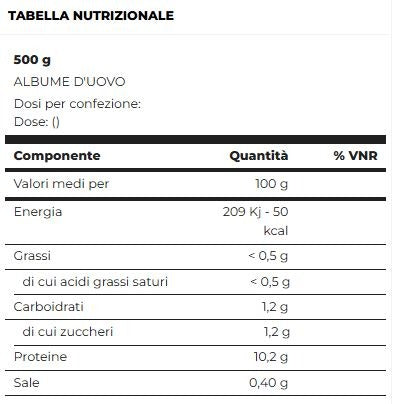Albume d'Uovo 500 g - TSUNAMI