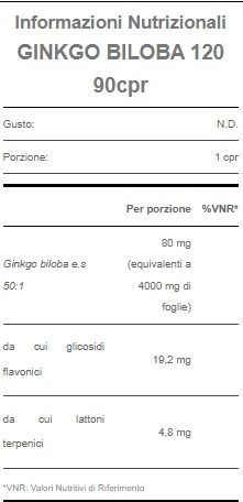 GINKGO BILOBA - 90 CPR - JAMIESON