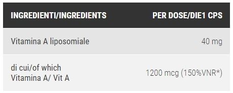 VITAMINA A LIPOSOMIALE 4000 UI 90 CPR - PRO NUTRITION