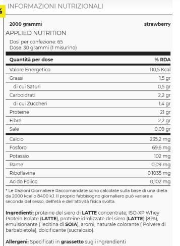 CRITICAL WHEY PROTEIN 2000GR - APPLIED NUTRITION