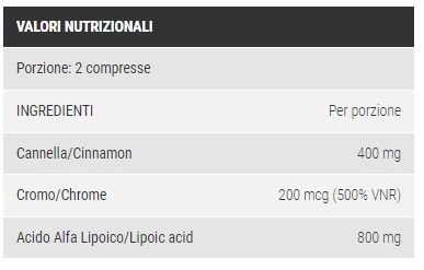 LIPOIC 800 CROMO CANNELLA 60 CPR - PRO NUTRITION -