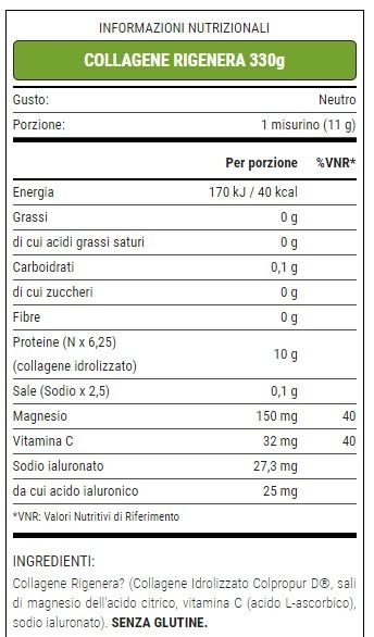 COLLAGENE RIGENERA 330 gr - WHY NATURE