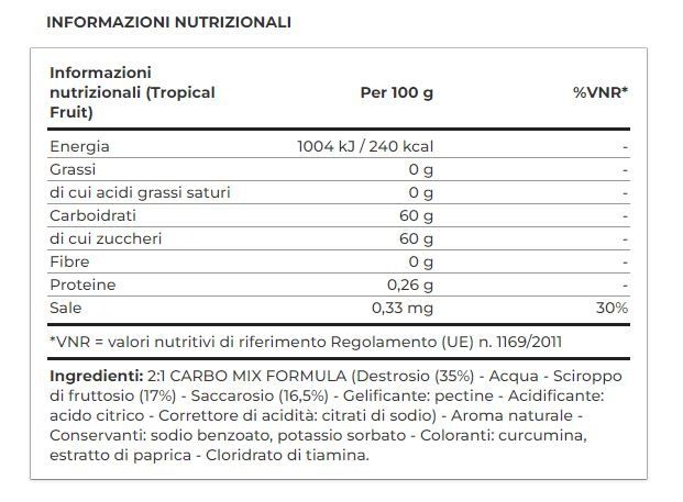 CARBO JELLY C2:1 - ENERVIT