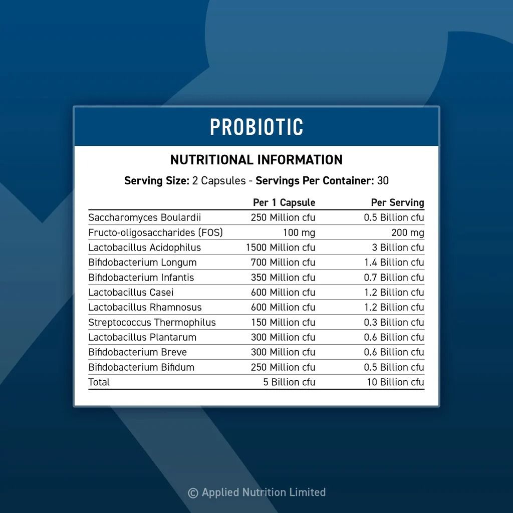 PROBIOTIC 60 CPS - APPLIED NUTRITION