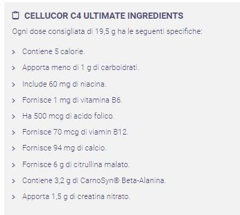 C4 ULTIMATE PERFORMANCE 500 GR - CELLUCOR