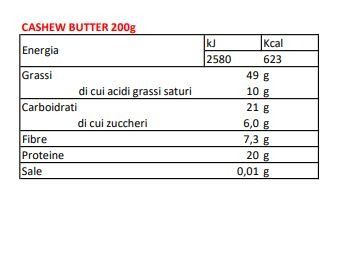 CASHEW BUTTER 200 GR - BPR NUTRITION