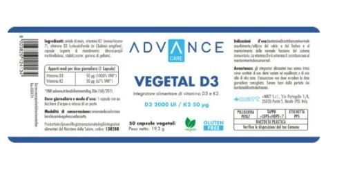VEGETAL D3 2000 UI K2 50 CAPS - +WATT