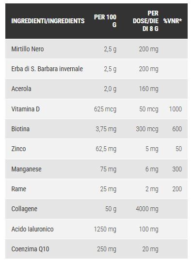 COLLAGENE MARINO + ACIDO IALURONICO 160GR - PRONUTRITION