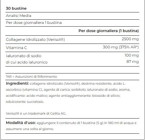 COLLAGENE IDROLIZZATO  30 BUSTINE - YAMAMOTO NUTRITION