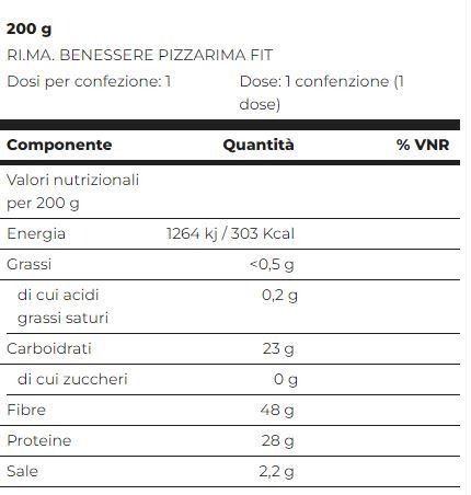 PIZZA RIMA FIT 200G - RIMA