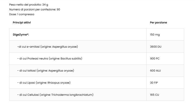 DIGEZYME ENZIMI DIGESTIVI 90 TABLES - OSTROVIT