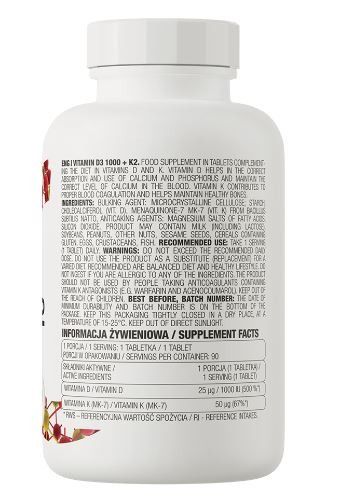 VITAMINA D3 1000 + K2 90 CPR - OSTROVIT -