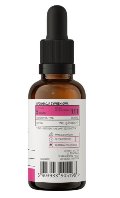 BIOTIN 2500 DROPS 30 ML - OSTROVIT