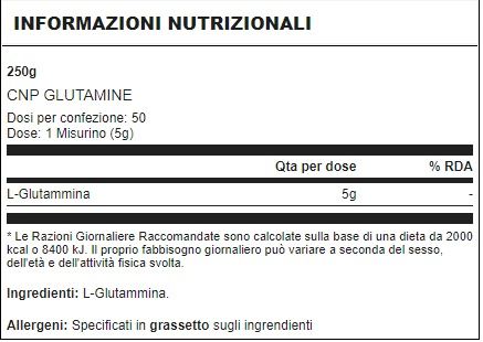 GLUTAMINE - CNP - 250 GR