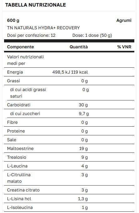 HYDRA+ RECOVERY 600GR - TSUNAMI NATURALS