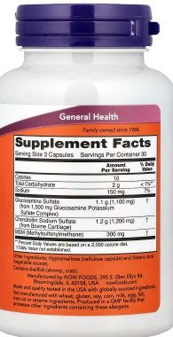 GLUCOSAMINE&CHONDROITIN WITH MSM 90CPS - NOW