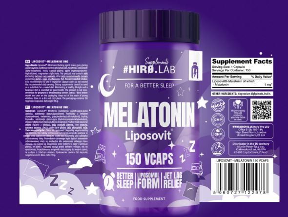 MELATONIN LIPOSOVIT 150CAPS - HIRO LAB
