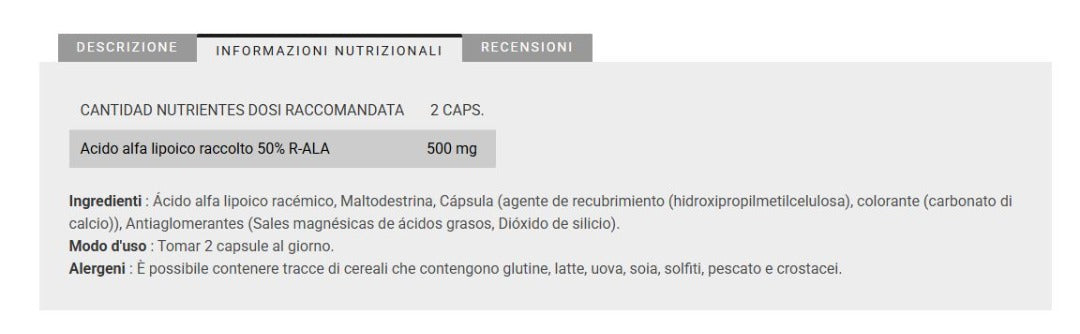 R-ALA LIPOIC ACID 30CAPS - BIG