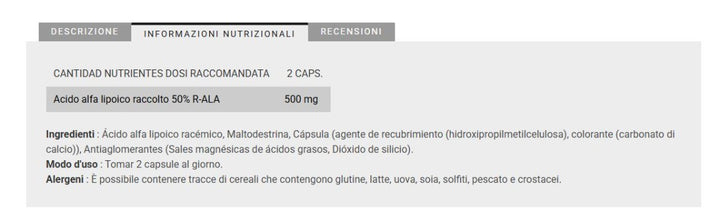 R-ALA LIPOIC ACID 30CAPS - BIG