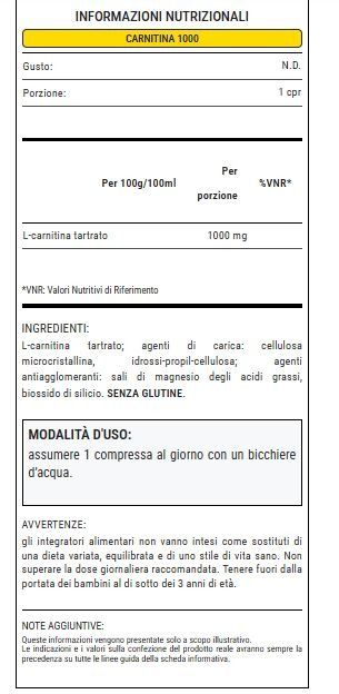 CARNITINA 1000 60 CPR - WHY SPORT