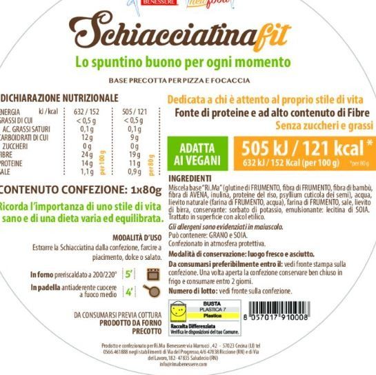 SCHIACCIATINA FIT 80 GR - RIMA