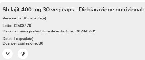 SHILAJIT 400MG 30 CPS - PROZIS